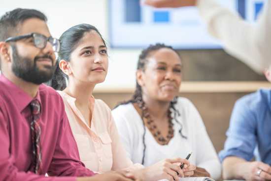 group of people learning